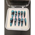 1051- Handmade press on nails fake nails removable Handmade Drawing Nails