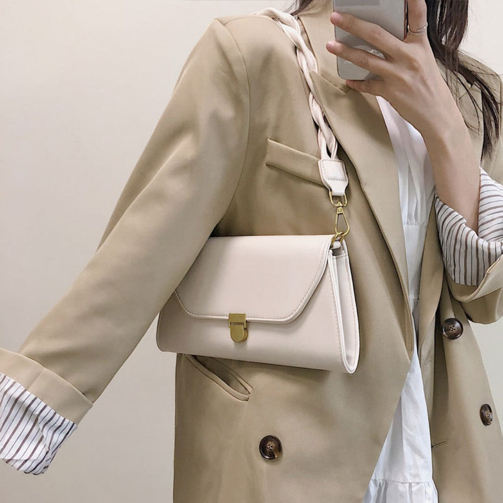 Design hobo shoulder bag female, retro shoulder bag small, crossbody versatile chain small square bag