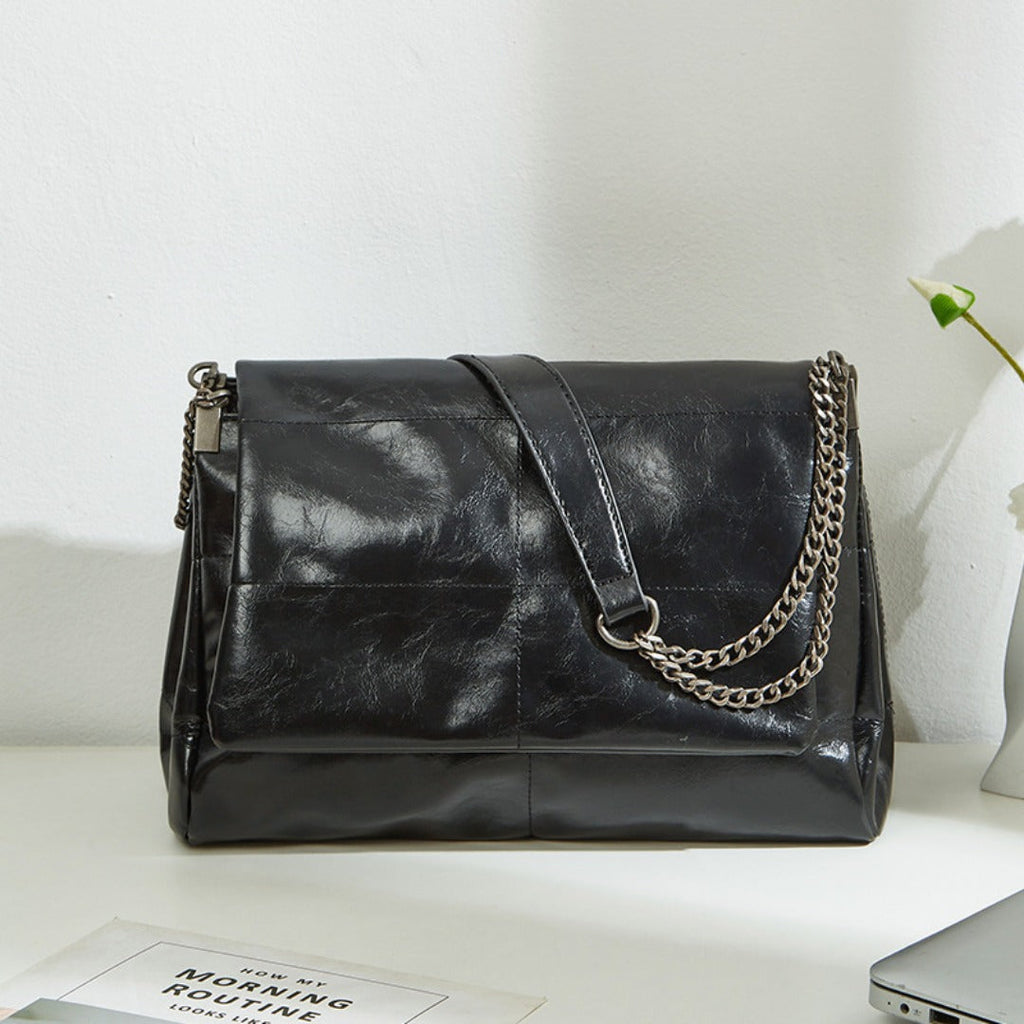 Crossbody shoulder quilted large capacity bag women, versatile commuter bag, chain crossbody bag, shoulder bag