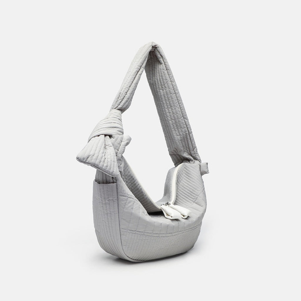 Elegant Folded Hobo Bag Ladies - Lightweight Large Capacity Shoulder Bag & Casual Cloth Crossbody Bag