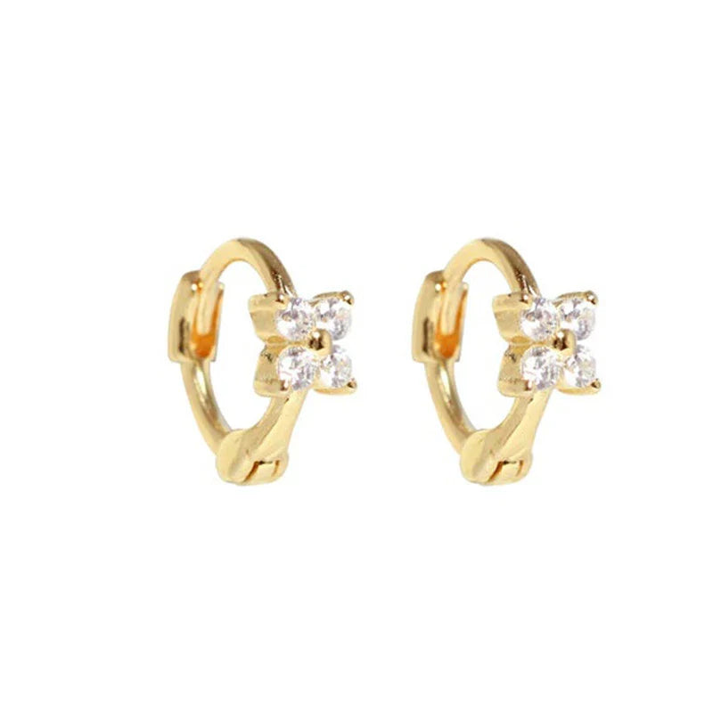 Color Zircon Earrings For Women 925 Sterling Silver Earrings Hoops Pendientes Plata Piercing Gold Jewelry