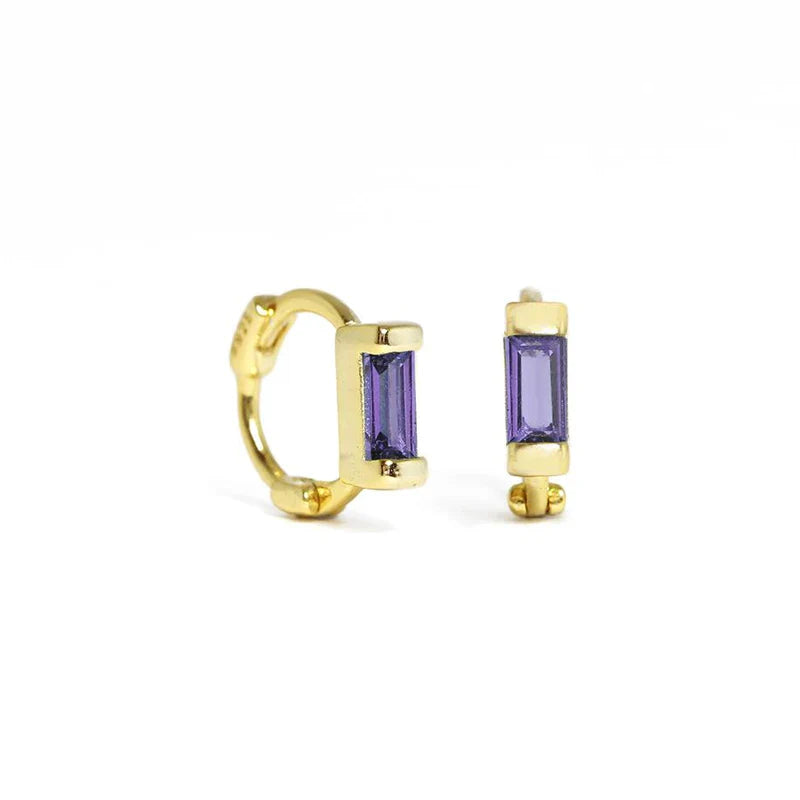 Color Zircon Earrings For Women 925 Sterling Silver Earrings Hoops Pendientes Plata Piercing Gold Jewelry
