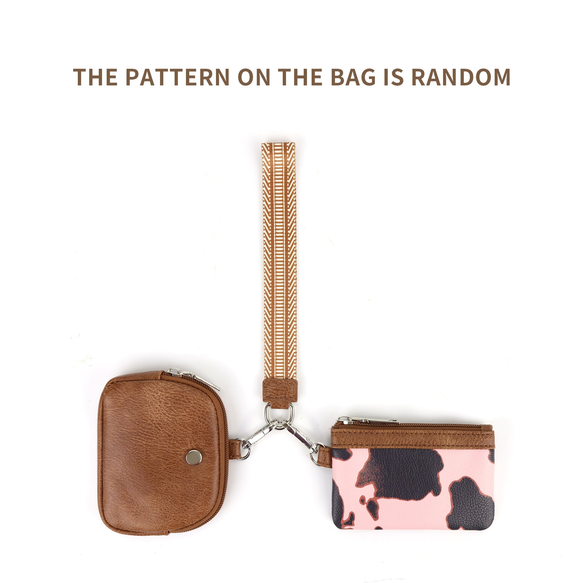 Multifunctional Fashion Checkerboard Women's Wrist Bag, Portable and Simple Mini Change Bag, Mini Zip Around Wristlet Wallet for WomenCoin Purse Small Cute for Teen GirlsDual Pouch Wristlet Portable keychain walletWristlet purses for women,