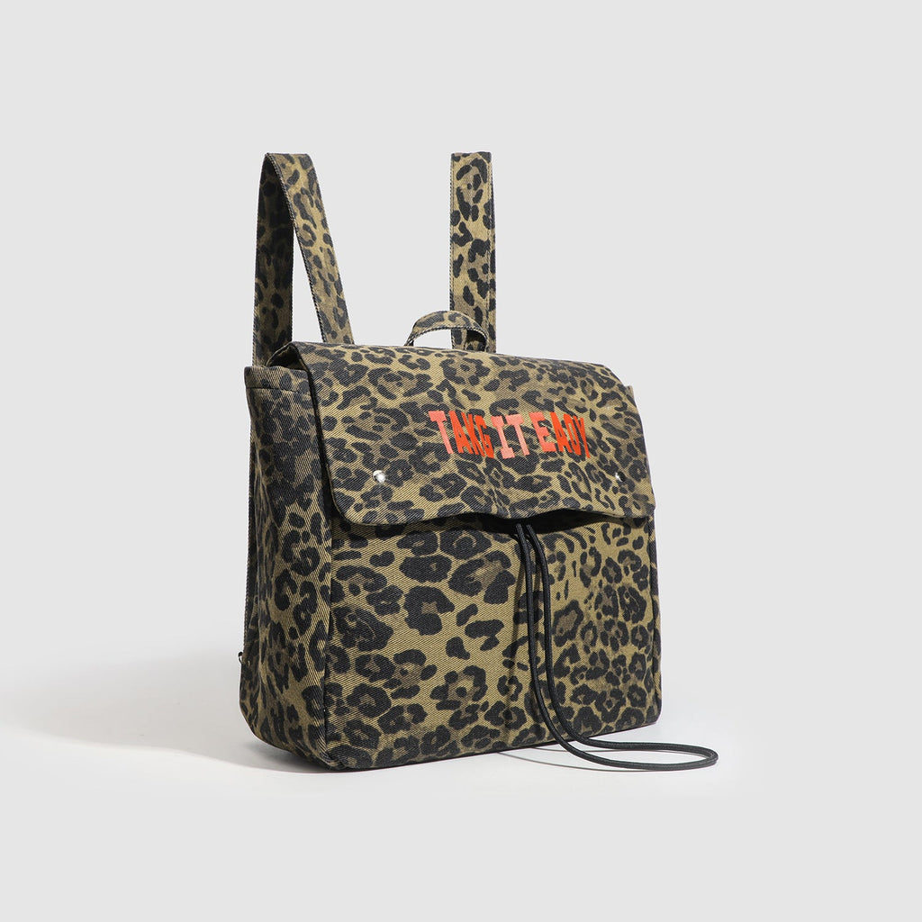 Girls Backpack - Stylish Female Leopard Print Backpack, Perfect Schoolbag for Ladies, Travel-Light Large Capacity Backpack Purse