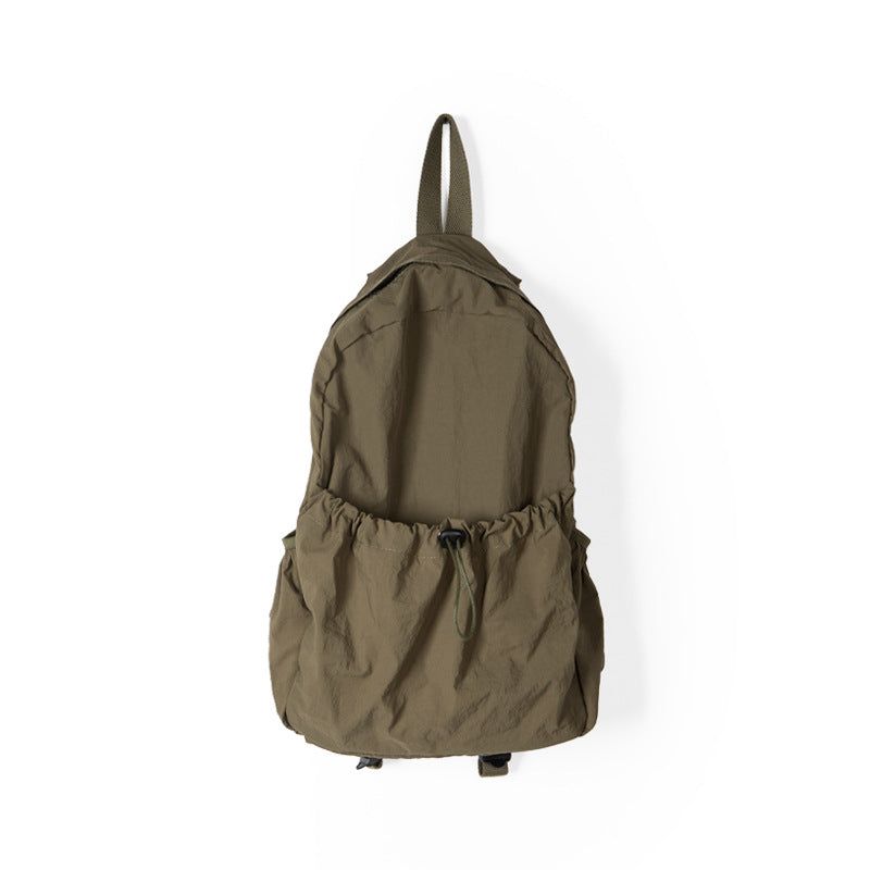 Waterproof drawstring backpack female, versatile and lightweight travel large capacity student book bag, backpack purse nylon lightweight