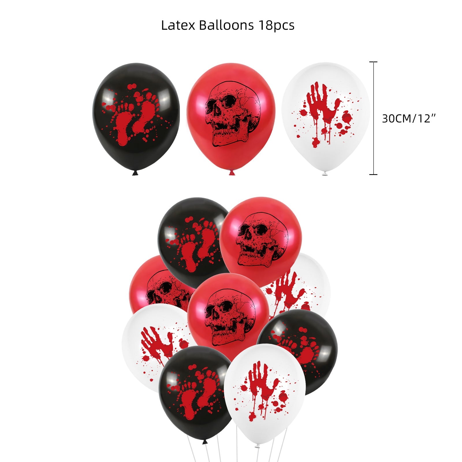 Halloween horror-themed haunted house holiday party decoration set flag background cloth card balloon honeycomb ornament