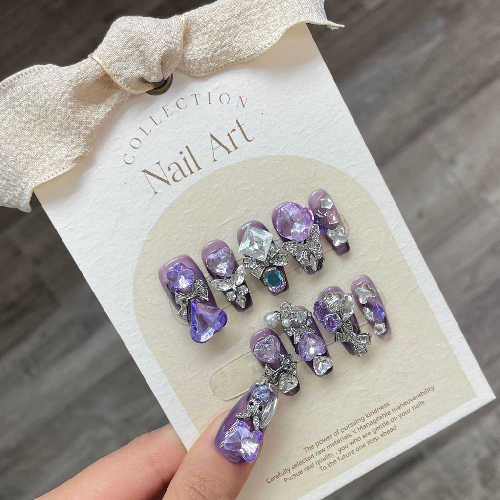1022- Handmade press on nails fake nails removable