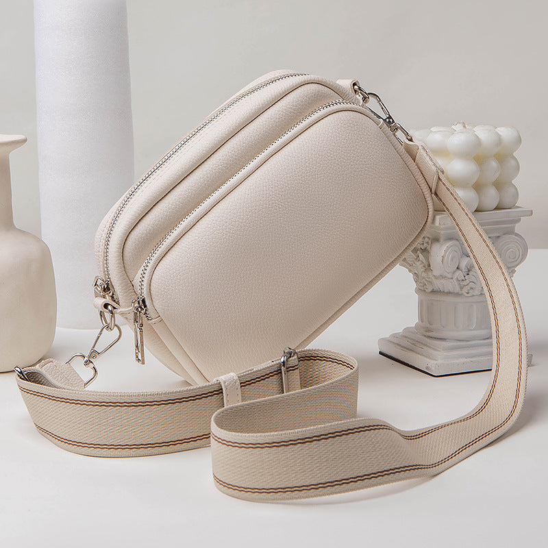 Chic Small Crossbody Bag Women's – Compact Shoulder Bag with Triple Pockets for Everyday Style & Convenience