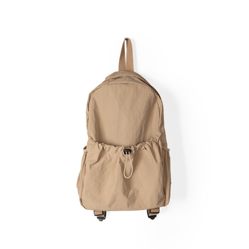 Waterproof drawstring backpack female, versatile and lightweight travel large capacity student book bag, backpack purse nylon lightweight
