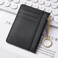 Ultra-thin new card bag for women, small and simple multi-card zipper change bag, large-capacity ID card holder, card holder.