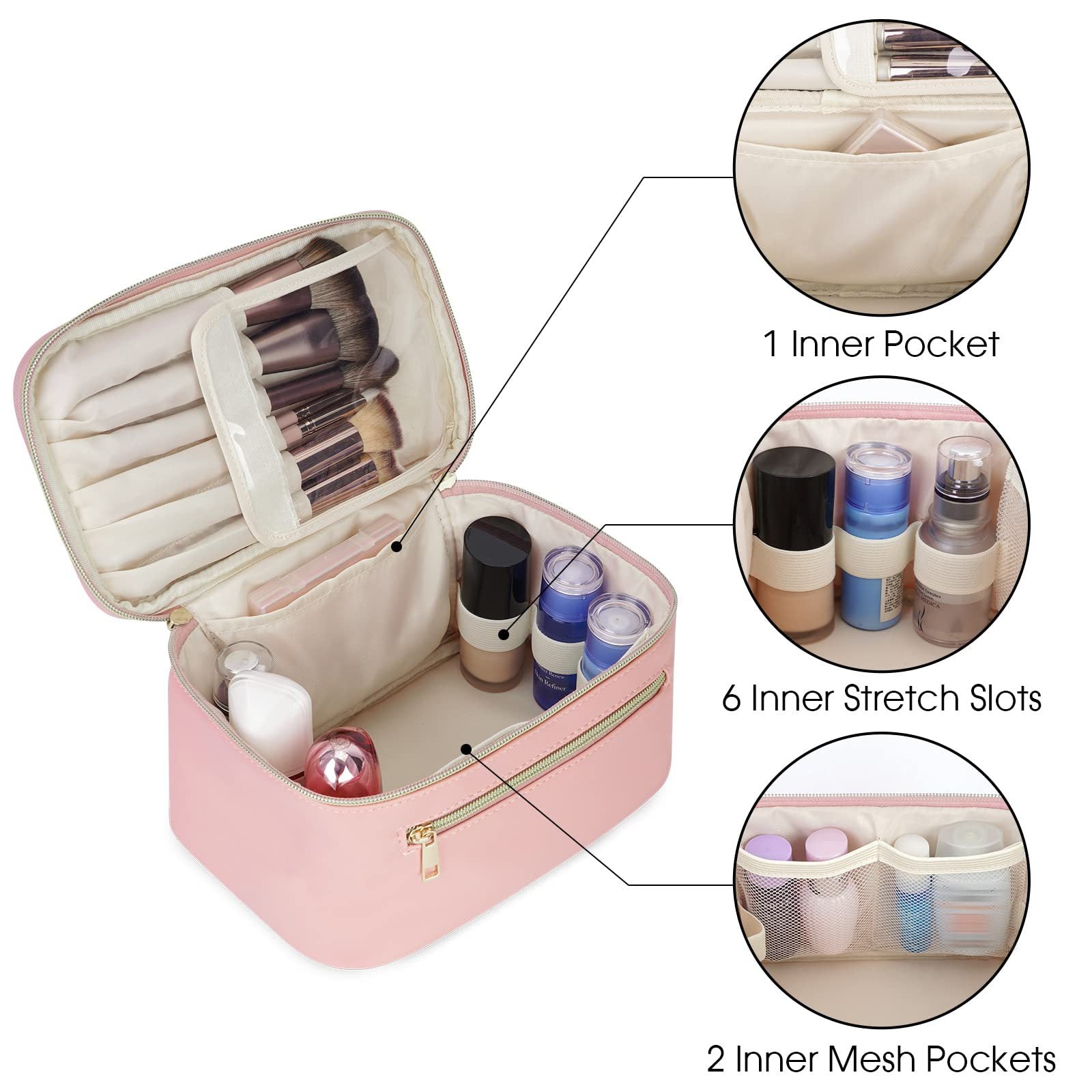 Large capacity waterproof toiletry bag, storage bag travel toiletries set cosmetic bag, makeup bag with compartments, travel makeup bag,Makeup bag organizers,