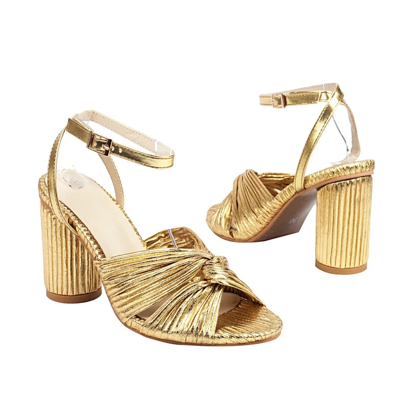 Single-Strap Buckle Fish Mouth Heels