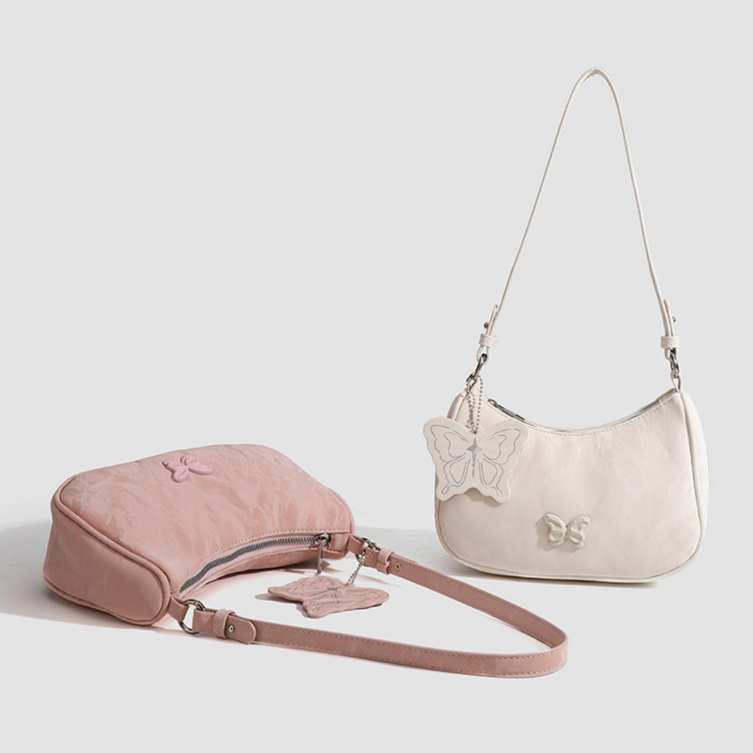 Simple Underarm Bag Women, Fashion Bow Small Square Bag Versatile Shoulder Crossbody Bag