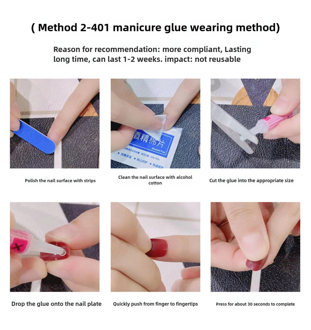 0975- Handmade press on nails fake nails removable